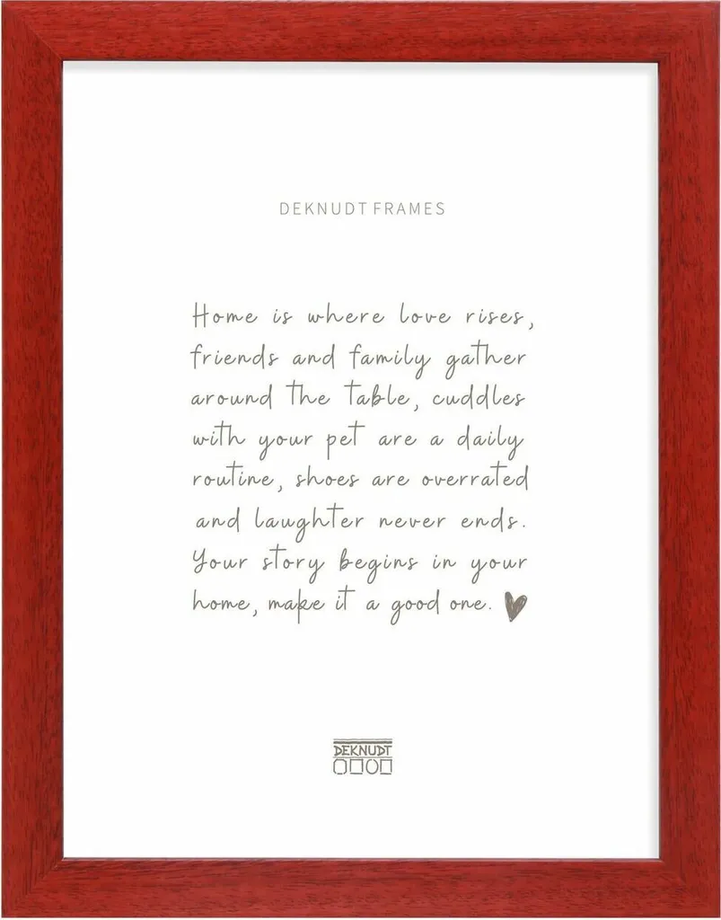 Grand cadre photo mural en bois rouge 40x50 cm décoration intérieure