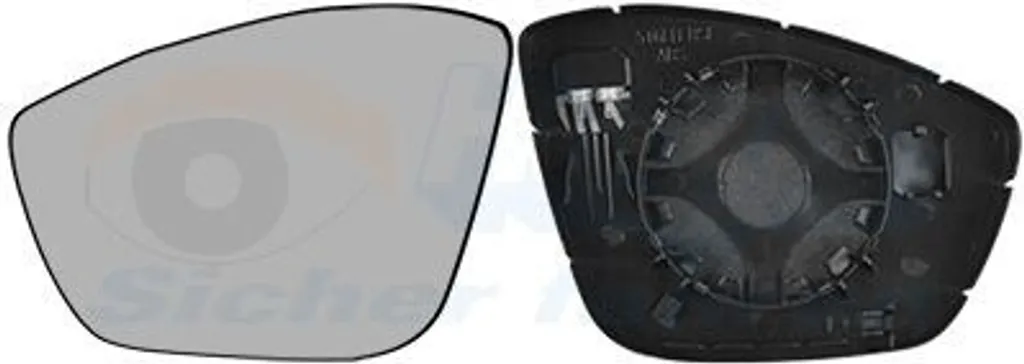 Miroir de rétroviseur chauffant convexe VAN WEZEL 4043837 Opel Corsa F