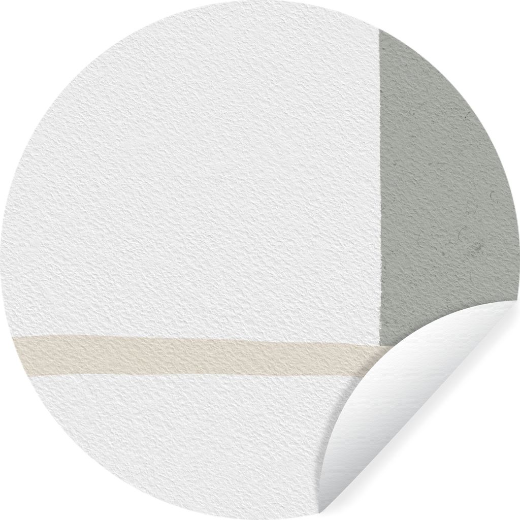 MuchoWow Runde Wandtattoo - Wandsticker Tapete Aufkleber Abstrakt - Minimalismus - Design Ø 80 cm Selbstklebend und Repositionierbar - Wandaufkl...