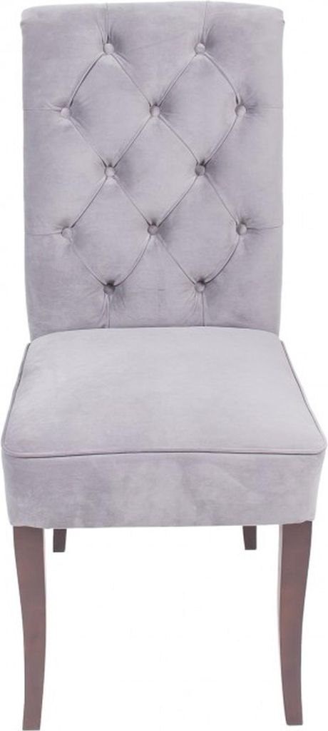 Klassische Chesterfield Polster Sessel Stuhl 1 Sitzer Lehn Sühle Textil Grau