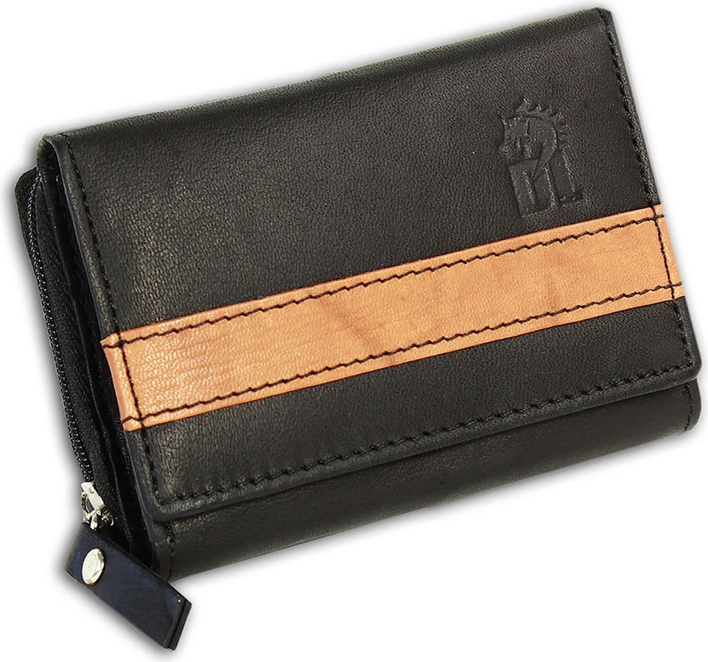 DrachenLeder Echtleder Damen Herren Portemonnaie schwarz braun 10x3x8 D2OPZ100C