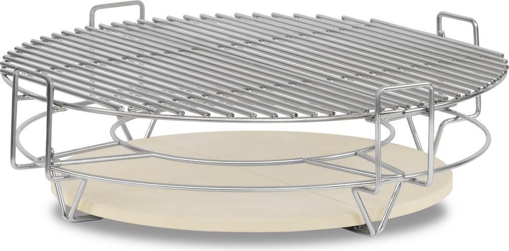 BBQ-Toro Kochsystem für Kamado Ø 52 cm, Edelstahl Smokersystem mit 3 Ebenen, Kamado Zubehör