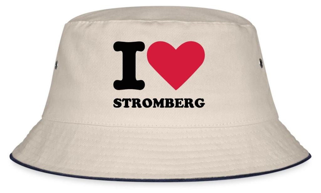 Spreadshirt Stromberg Fanartikel I Love Stromberg Fischerhut, L/XL (Caps), Natur/Navy