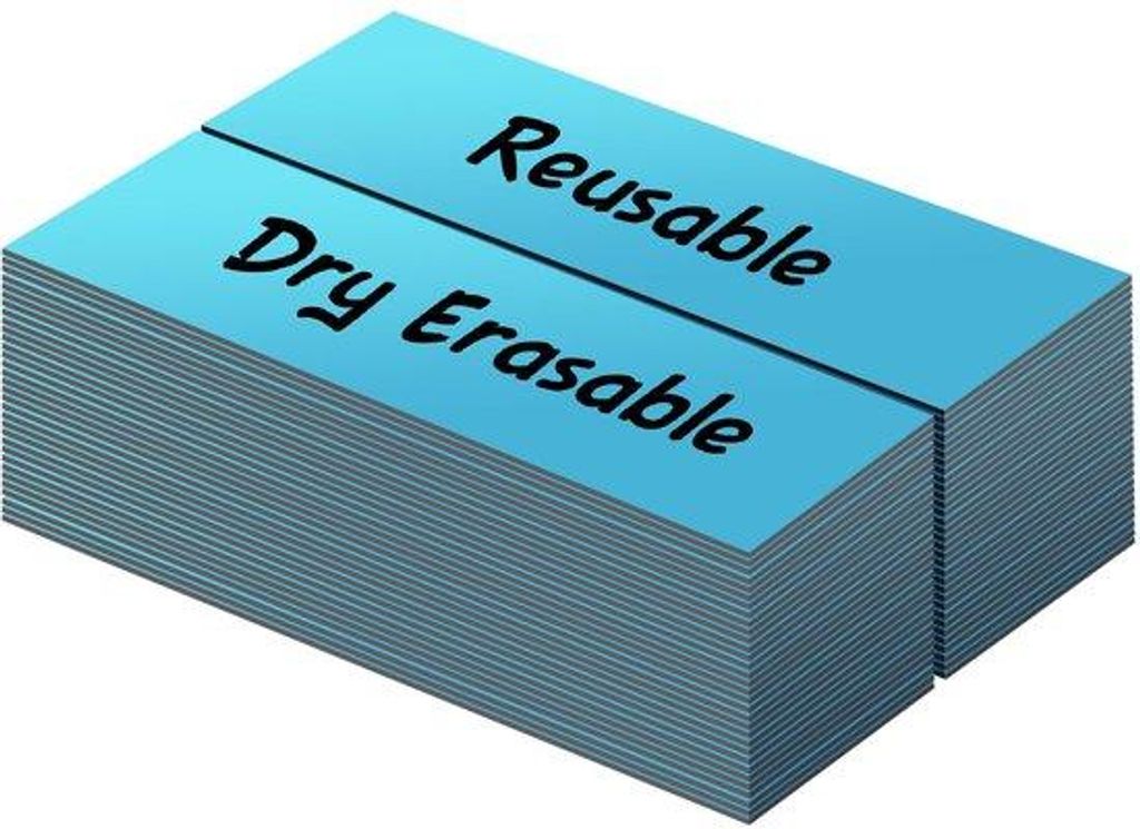 Blauwe Magnetische Etiketten, 50 Stück, Blanco, Herstellbar, Büro, DIY, Whiteboard, 2,5 cm x 7,6 cm