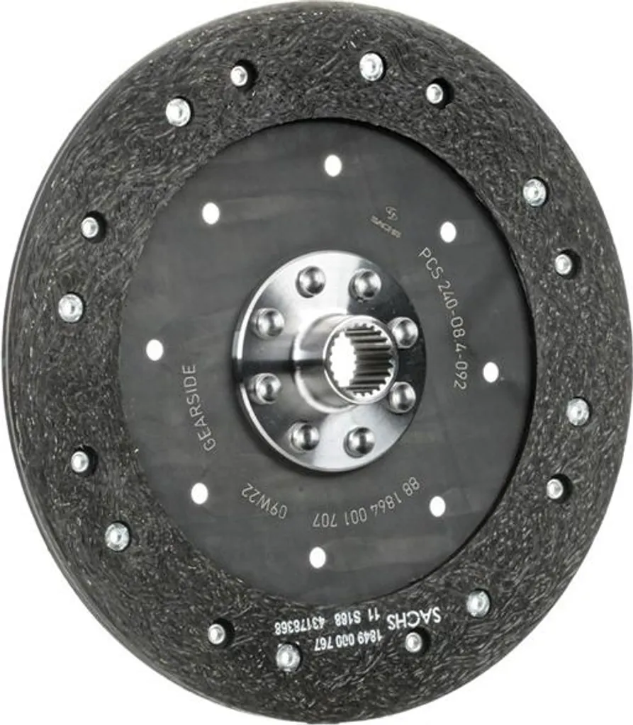 Disque d'embrayage robuste SACHS 881864 001707 en acier spécial allié