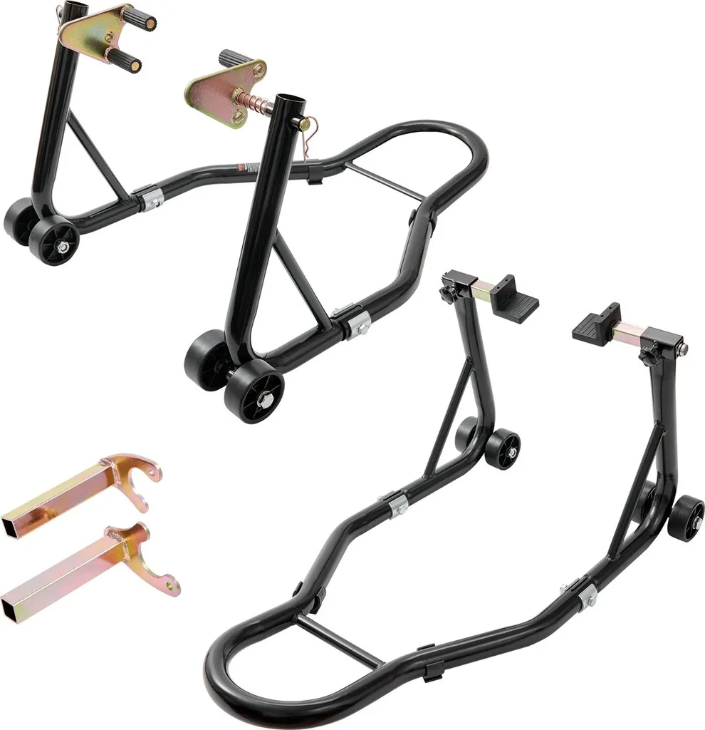 Cavalletto per moto Cavalletto di montaggio 390kg Set cavalletto per moto anteriore 2 pz.
