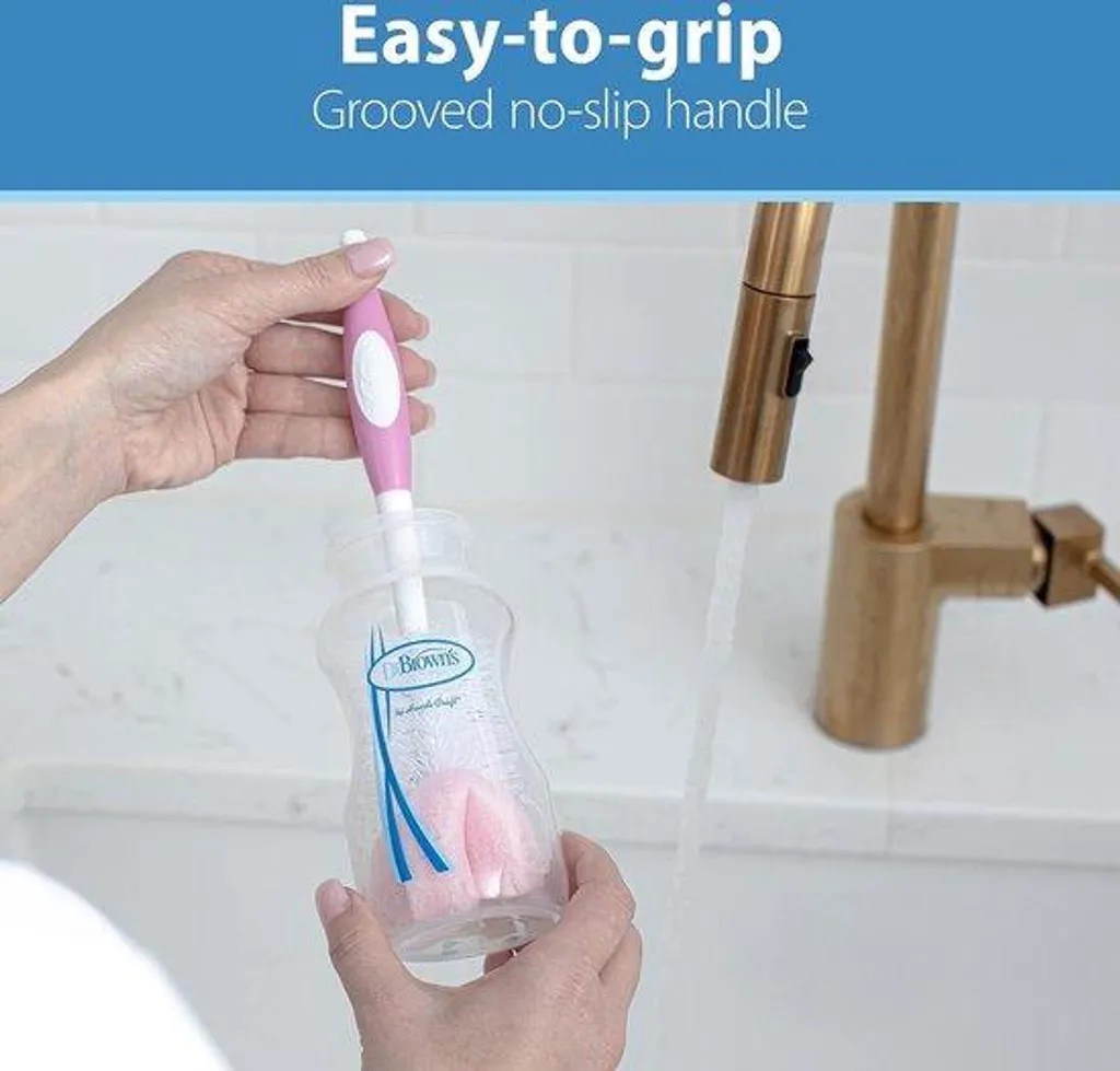 Set de brosses pour bébé Rose idéal pour la toilette et le bain quotidien
