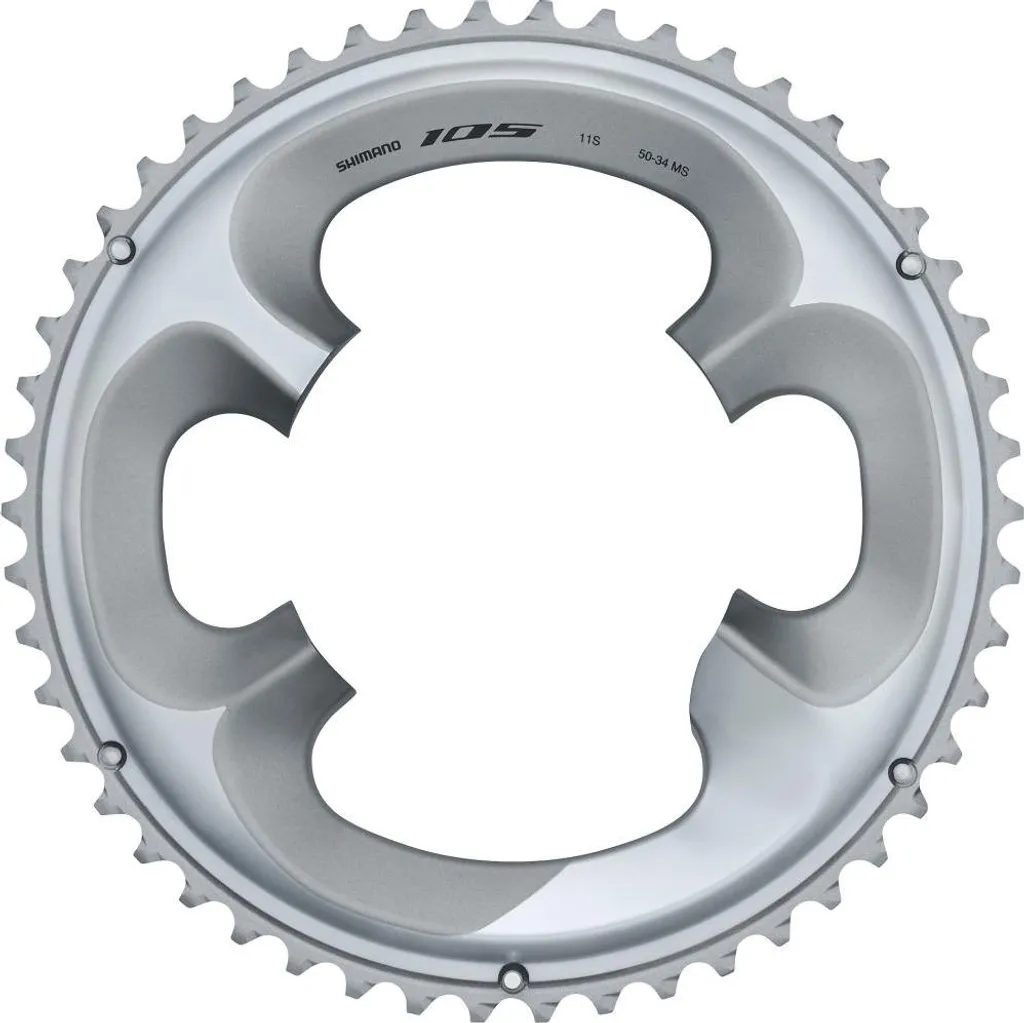 Plateau Shimano 105 FC-R7000 Argent 50T pour Pédalier Double 11 Vitesses
