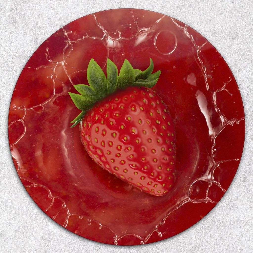 Glas-Herdabdeckplatten Glaskeramikkochfeld-Abdeckung Spritzschutz Glas Runden Schneidebrett fi40 cm - Bunte Früchte