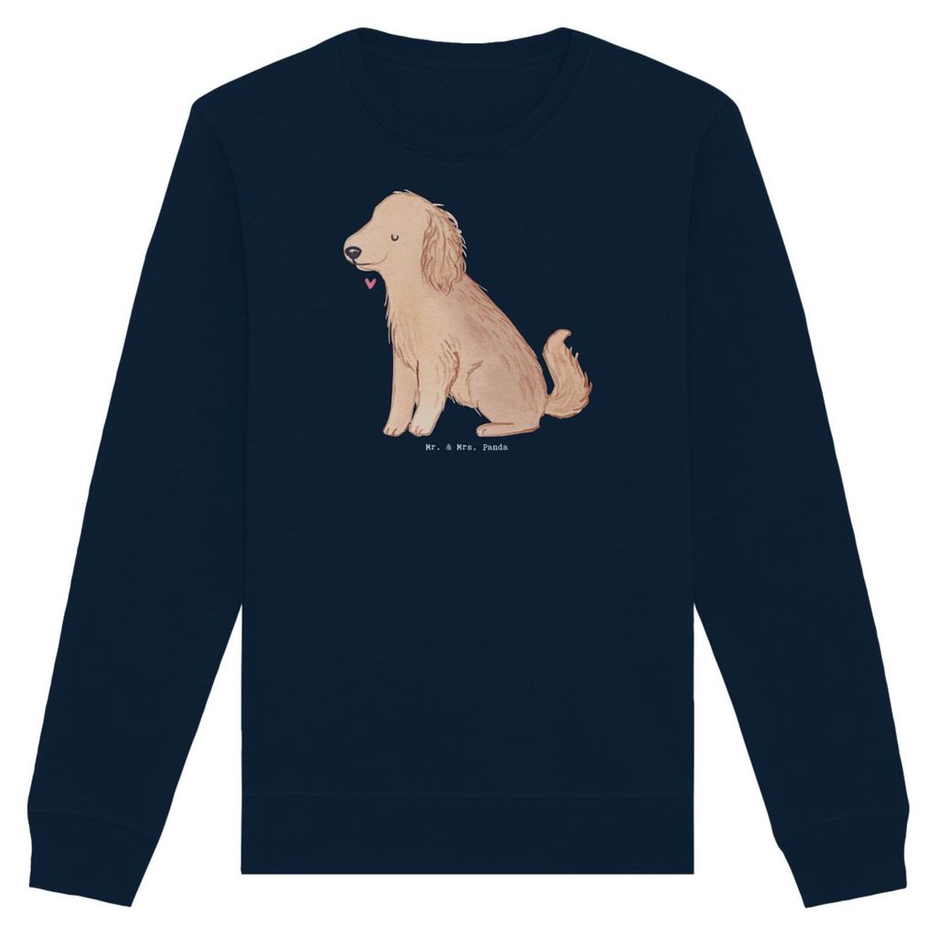 Mr. & Mrs. Panda Fair Fashion Pullover Cocker Spaniel Moment Größe XS - French Navy - Geschenk, Englische Cockerspaniel, Bio, Sweater, Pulli, Bau...