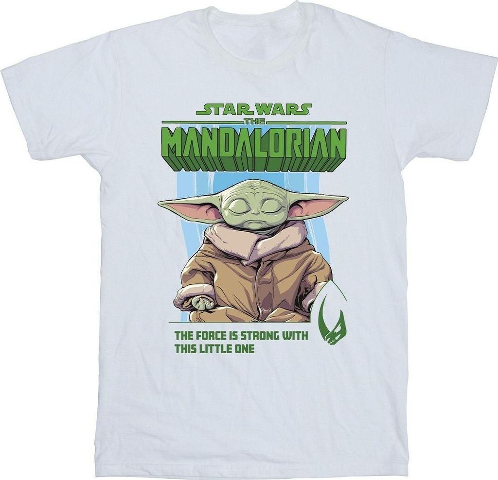 Star Wars - "The Mandalorian The Force Is Strong" T-Shirt für Herren BI47267 (XL) (Weiß)