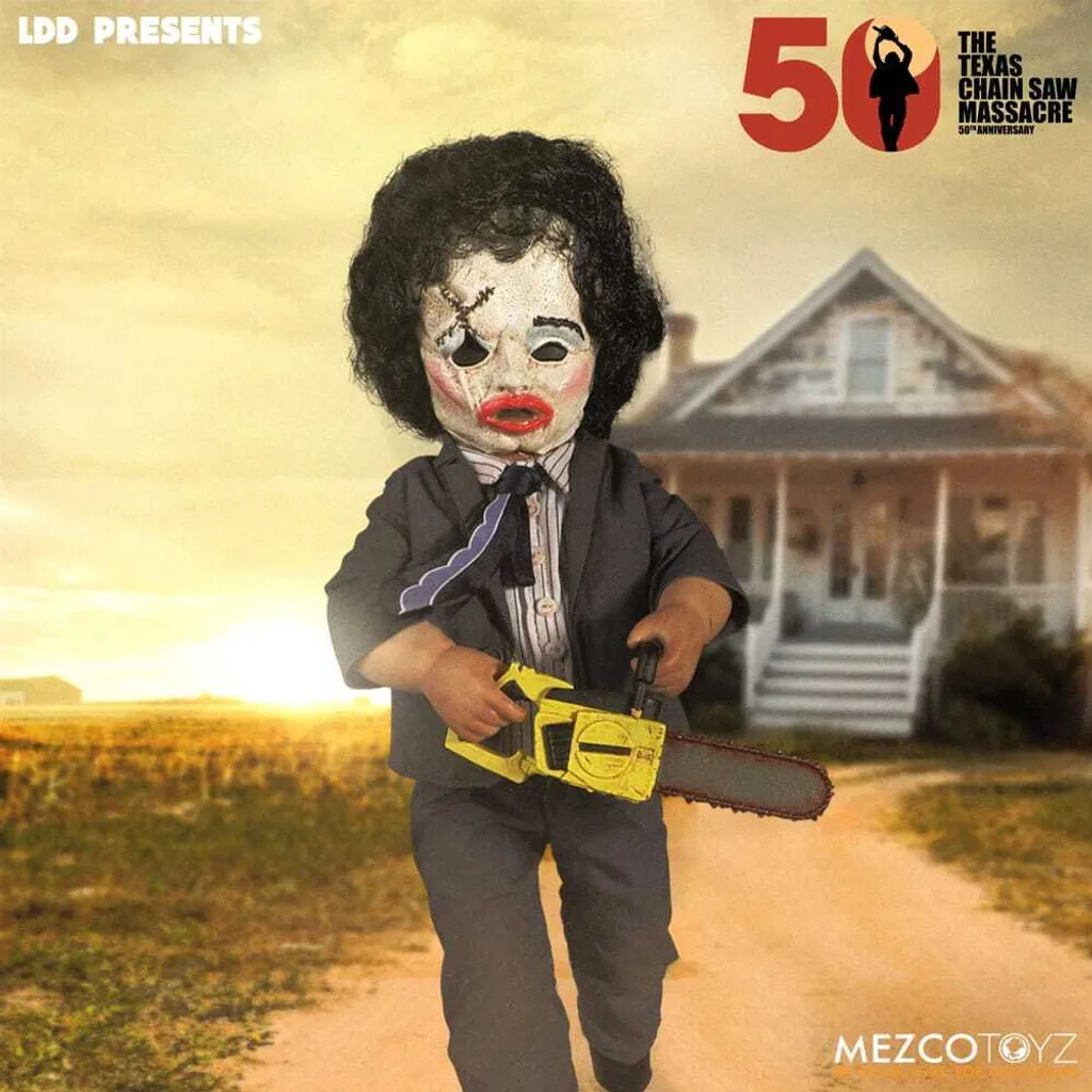 Figurine Leatherface Deluxe 1974 avec Accessoire Tronçonneuse Mezco 27cm