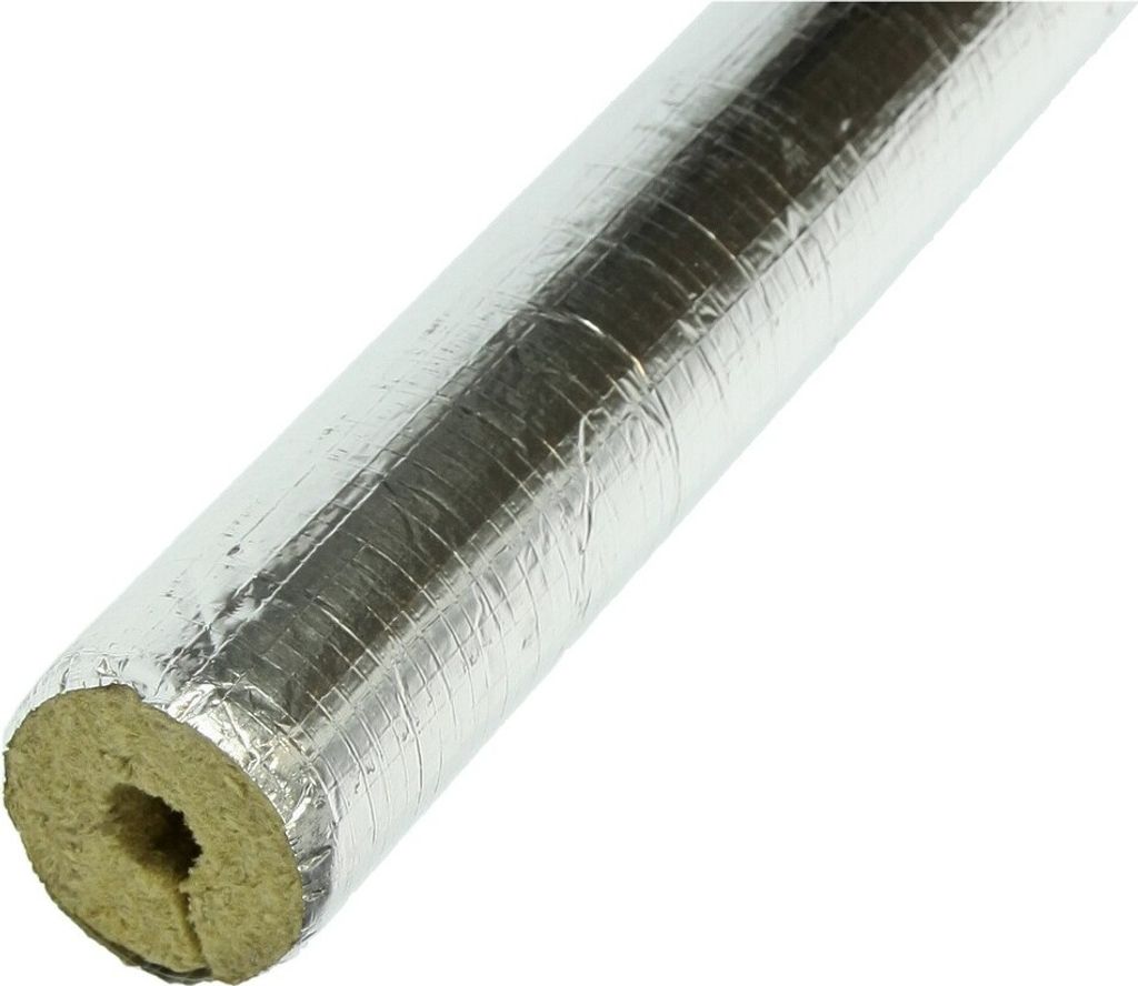 Steinwolle Rohrschale alukaschiert 22x23 mm 100% EnEV