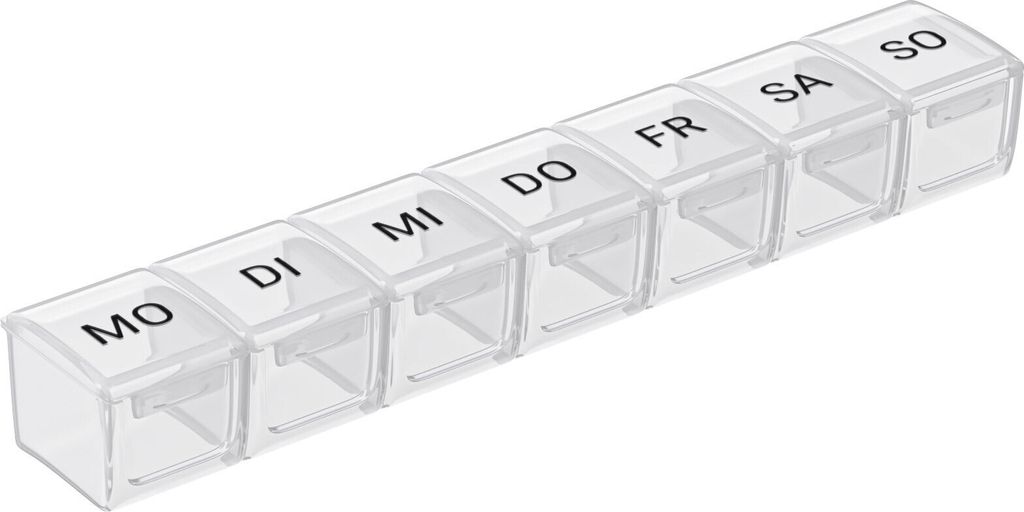 WELLGRO Tablettenbox für 7 Tage - Pillendose 1 Fach pro Tag Produktbild 
