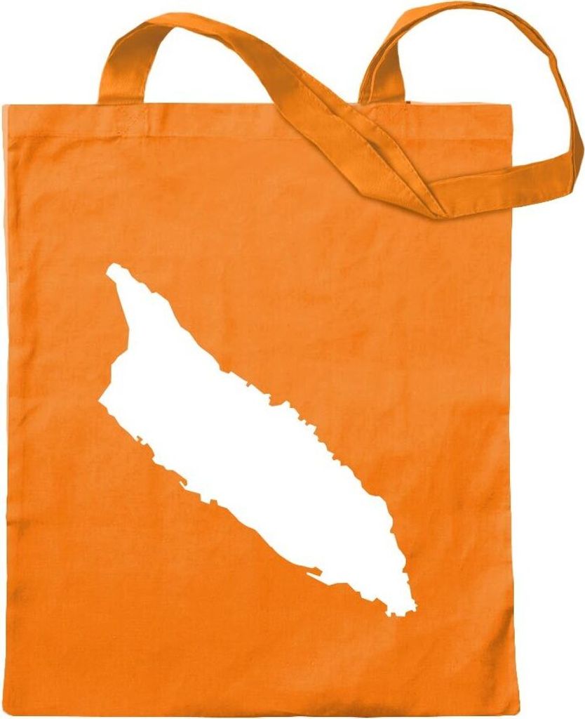 Kiwistar - Baumwolltasche - mandarin - Niederlande - Aruba - Tragetasche Stoffbeutel Umhängetasche Langer Henkel