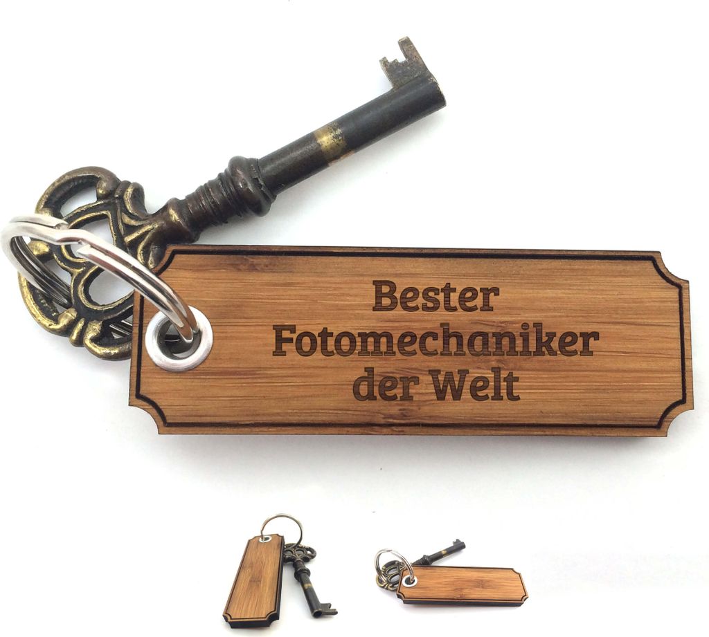 Mr. & Mrs. Panda Glücksbringer Fotomechaniker - Bambus - Geschenk, Schlüssel Anhänger, Schlüsselanhänger Für Damen, Geschenke, Bachelor, Sche...