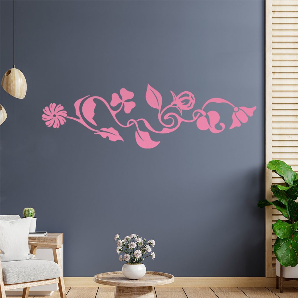 verschiedene Blätter - Pflanze - Kleeblatt Wandtattoo in 6 Größen - Wandaufkleber Wall Sticker - Dekoration, Küche, Wohnzimmer, Schlafzimmer, B...