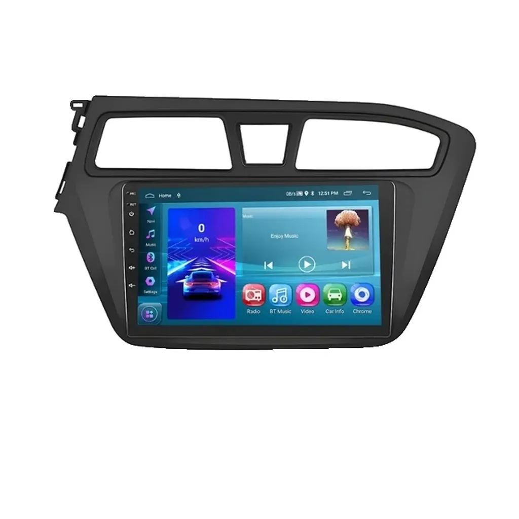 Autoradio Android Carplay avec navigation GPS et système multimédia