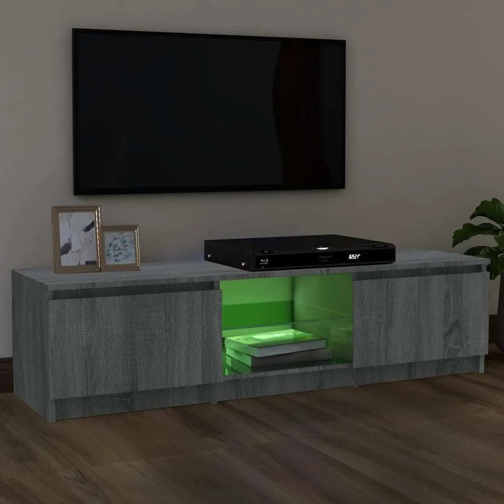 Mobile TV LED Grigio Sonoma 120 cm: Sicuro e Facile da Pulire - 2