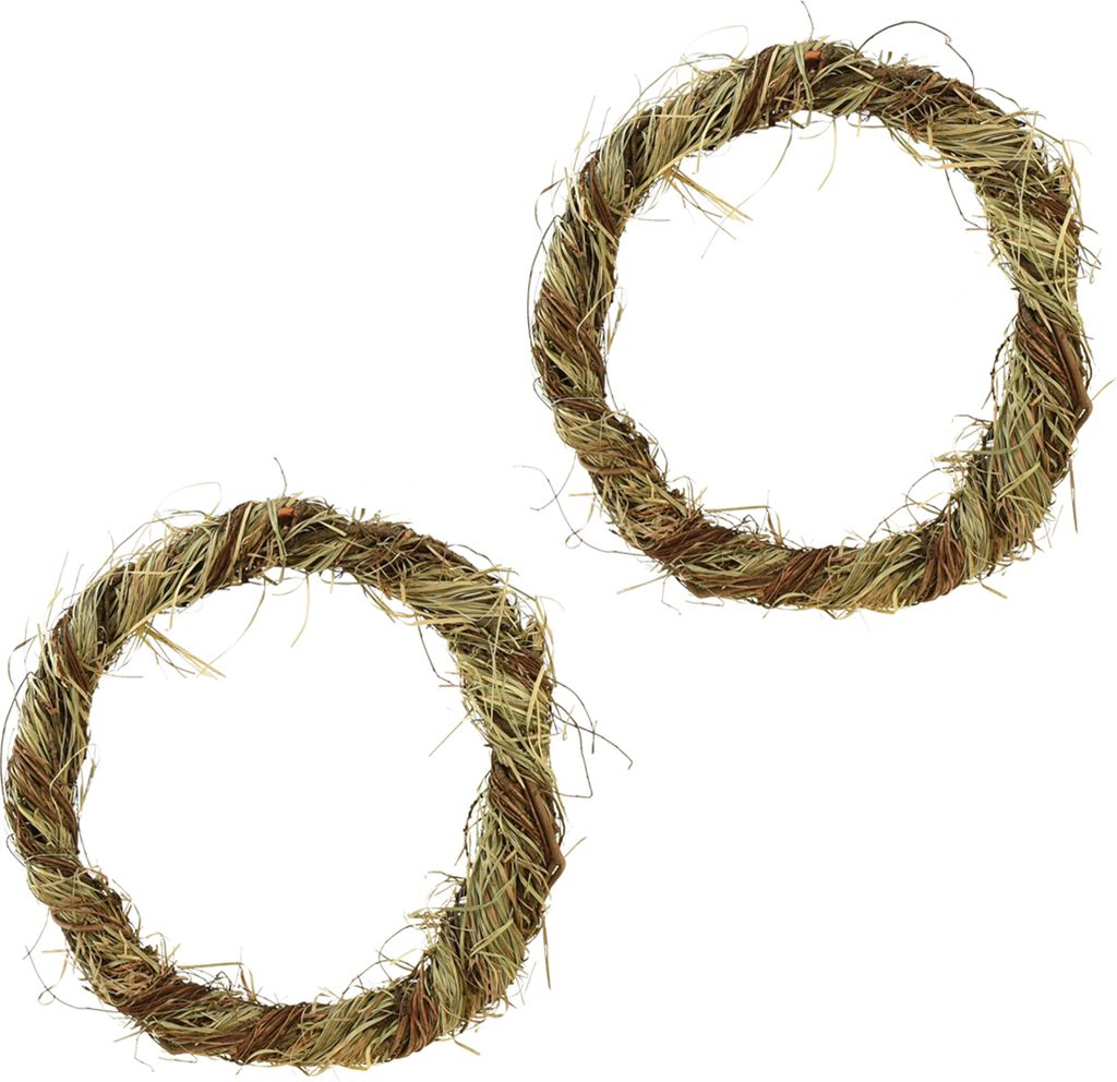Rebenkranz Deko aus Naturmaterialien für Tür- und Tischdekorationen, 2 Stück
