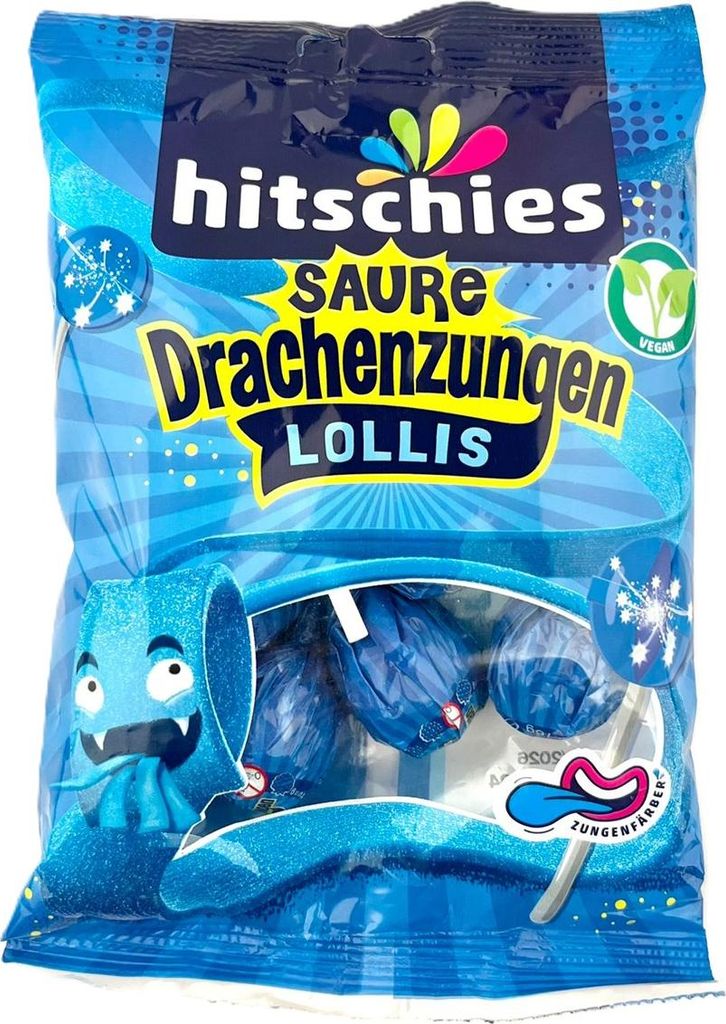 Hitschies Lollis Blaue Drachenzungen 8er 128g
