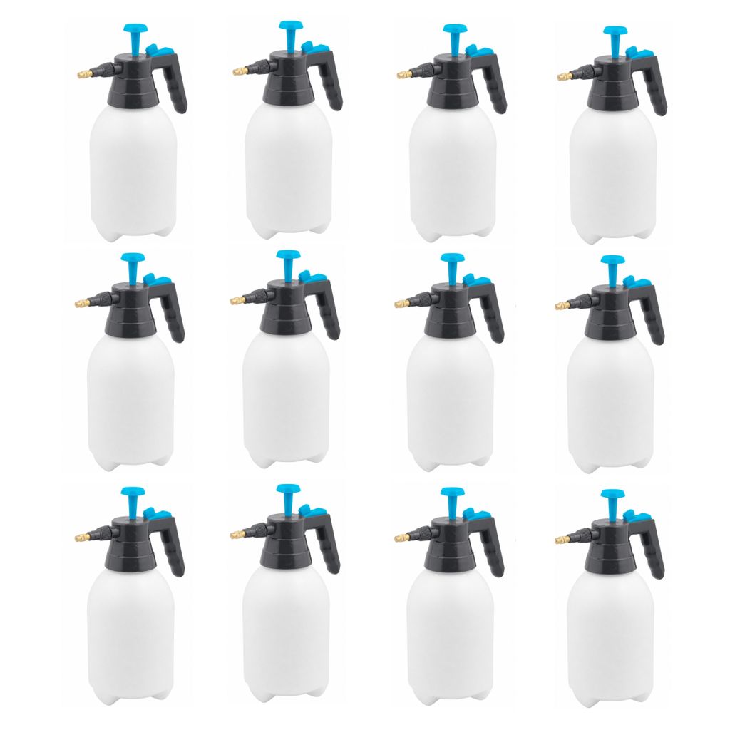 12x Drucksprüher 2 Liter Handsprüher mit Messingdüse Pumpsprüher Gartenspritze Sprühflasche
