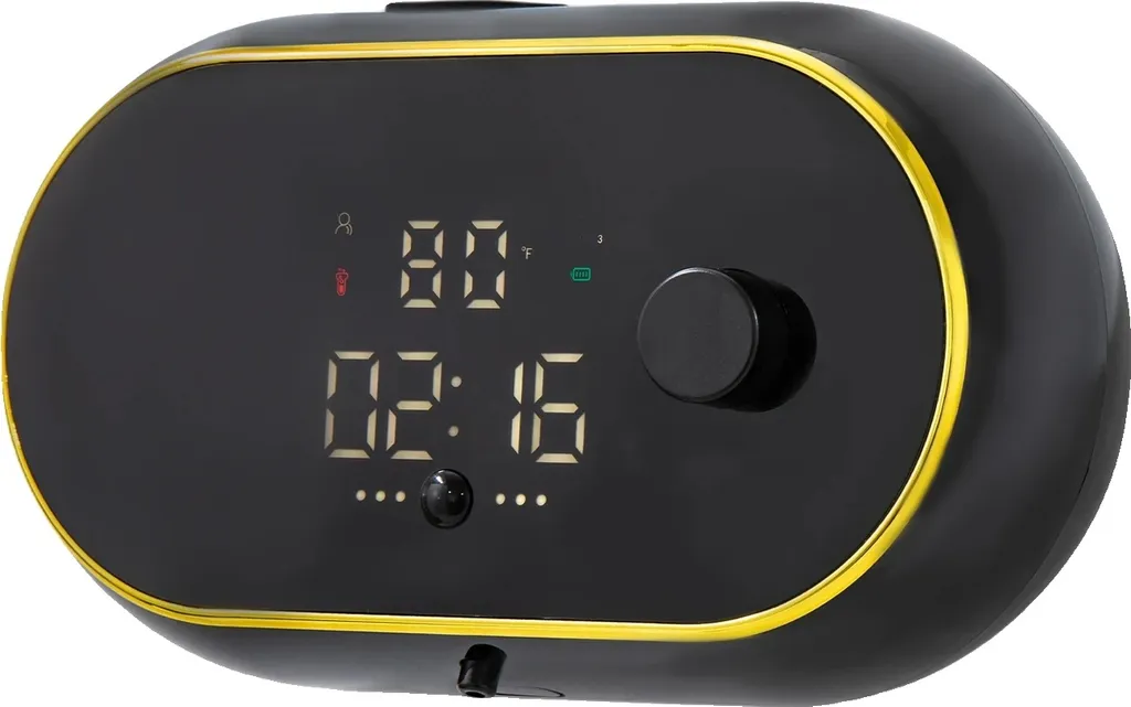 Dispenser Sapone Nero LCD Touch-free | Accessorio Bagno Minimal e Tech