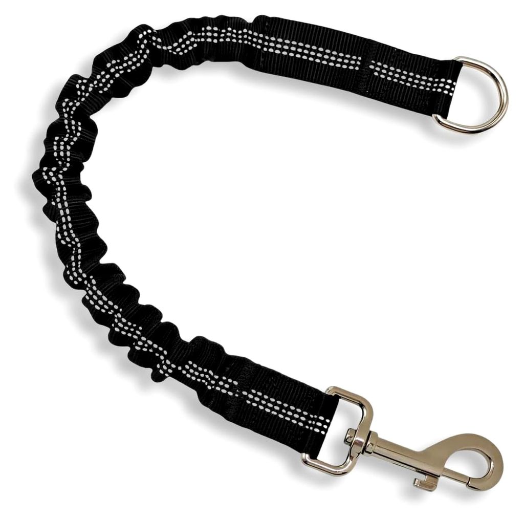 Bungee-Leine für Hunde mit Ruckdämpfer und reflektierenden Nähten, elastische Zugleine aus Nylon für Spaziergänge, Training und im Auto