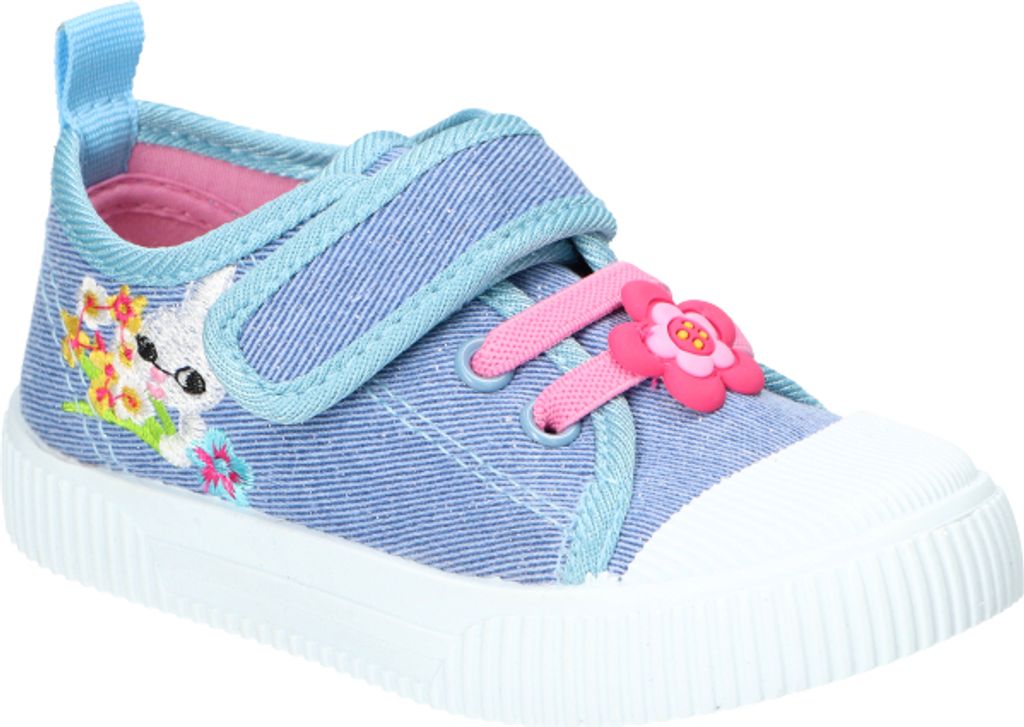 AMERICAN CLUB TEN156 Kinder-Sneaker mit Klettverschluss, Kinderschuhe, Ledereinsatz Blau 22