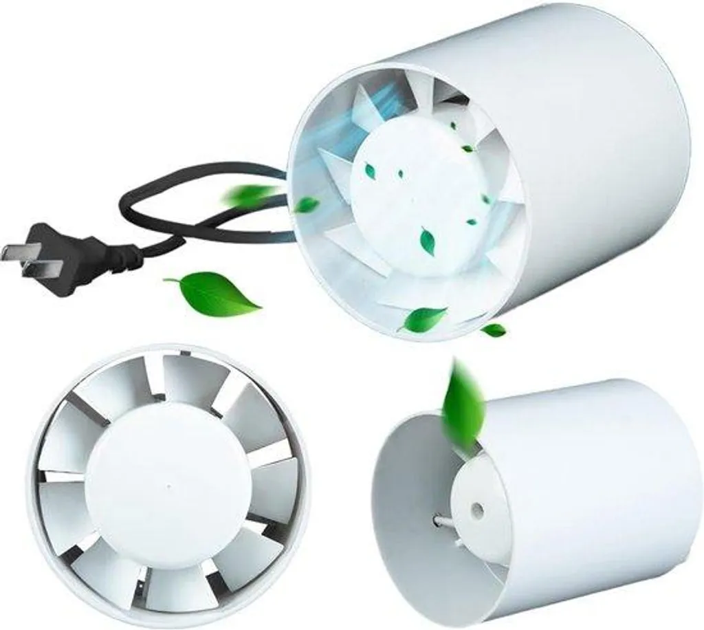 Ventilateur silencieux 130 m³/h avec raccord de gaine 100 mm en ABS