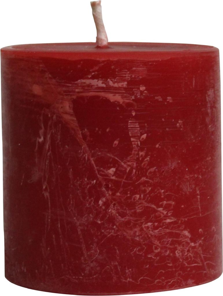 PTMD – Rustikale Outdoor-Kerze – Rot – 15 x 15 x 16 cm