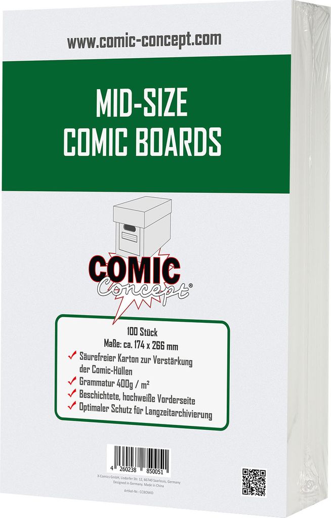 Comic Concept Mid-Size Boards (174 x 266 mm) (100 Stück)
