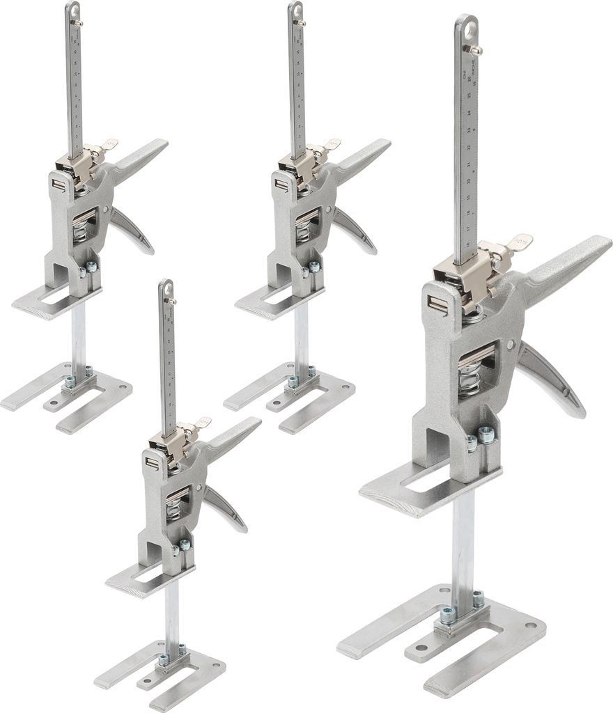 Clanmacy 4x Handwerkzeugheber Gipskartonplatten Hebevorrichtung Schrankheber Bis 150Kg, Einstellbar 0cm-23cm