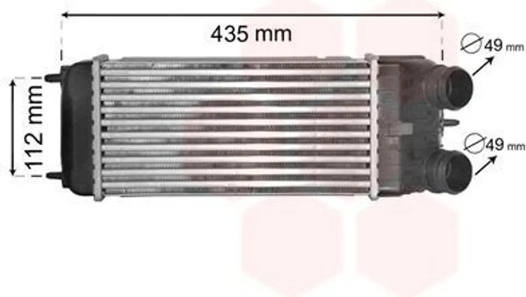 VAN WEZEL 09004252 Intercooler LLK pour PEUGEOT 207 WA WC Turbo Diesel