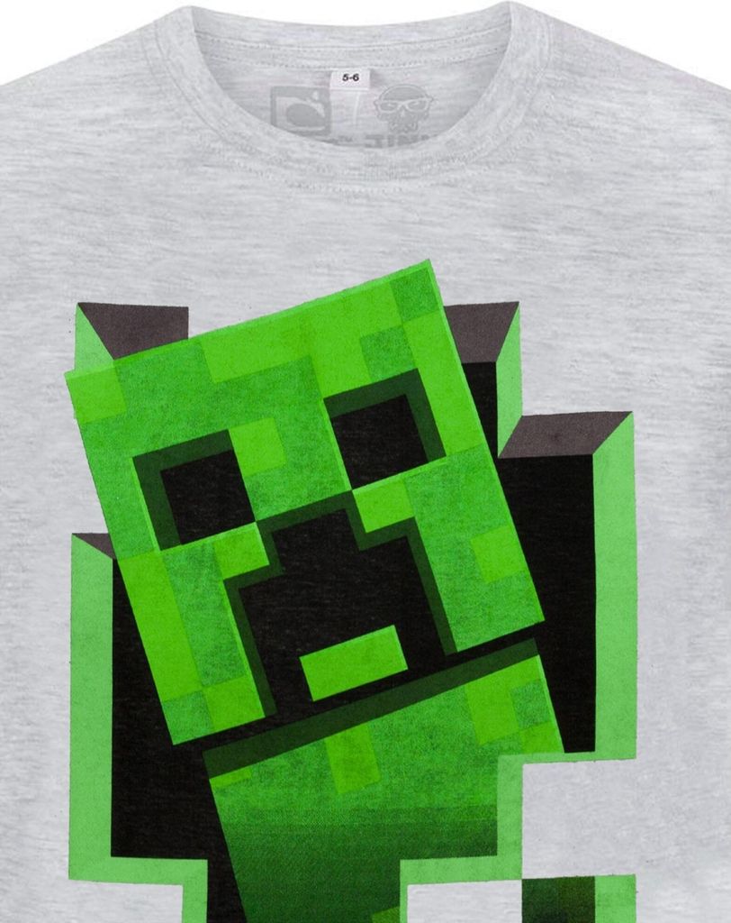 Minecraft - "Inside" T-Shirt für Jungen NS5409 (128) (Grau)