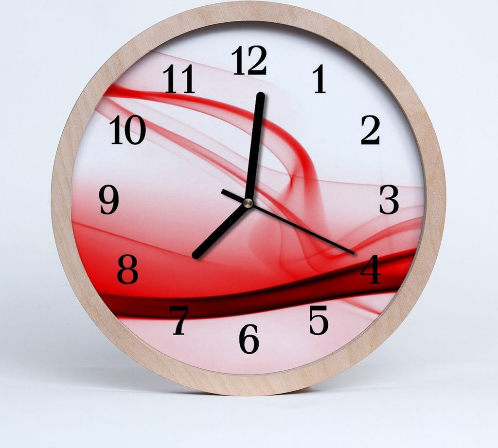 Holzuhr 30fi cm wanduhr - Kunst abstrakte Linien