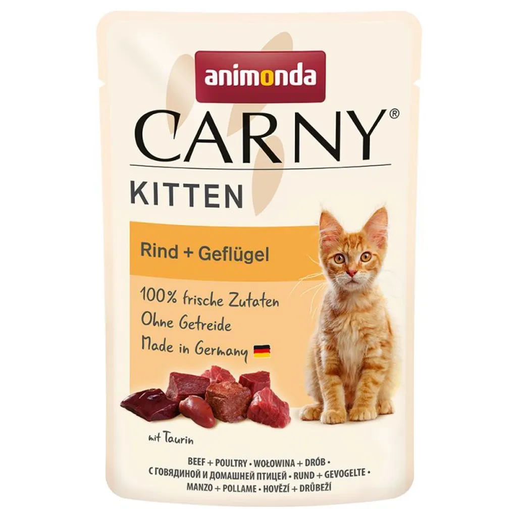 Animonda Carny Kitten Bœuf Veau Poulet - Aliment Chaton 12 x 85g Fraîcheur