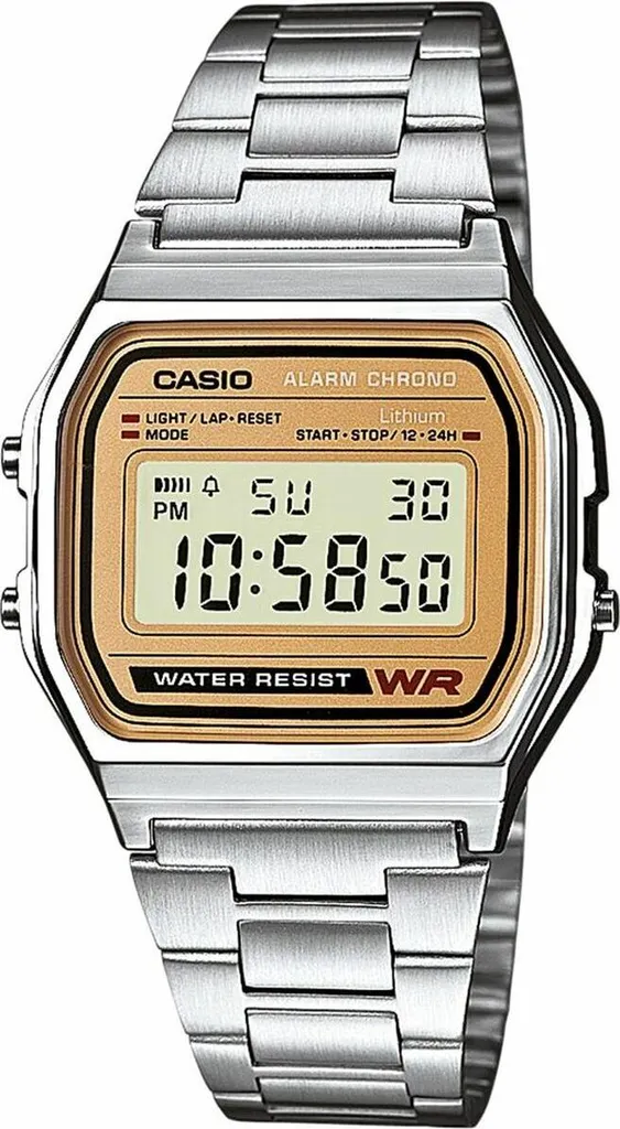 Casio A158WEA-9EF montre vintage acier inoxydable et pile 7 ans d'autonomie