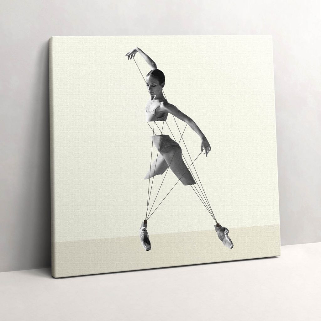 Abstract woman dancer – Leinwandbild Wandbild – 60x60 cm – Leinwandbilder – Wandbilder – Schlafzimmer – Flur