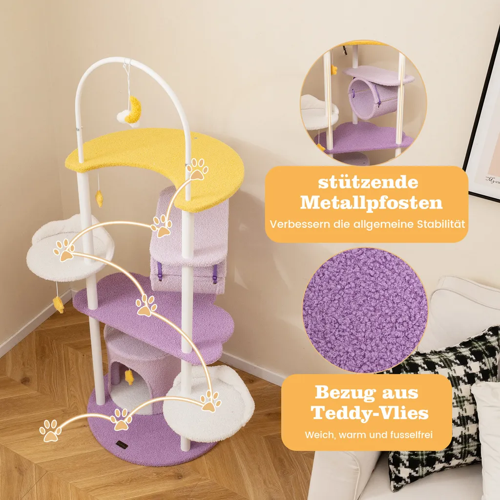 Arbre à chat avec grande niche confortable et plateforme panoramique - 4