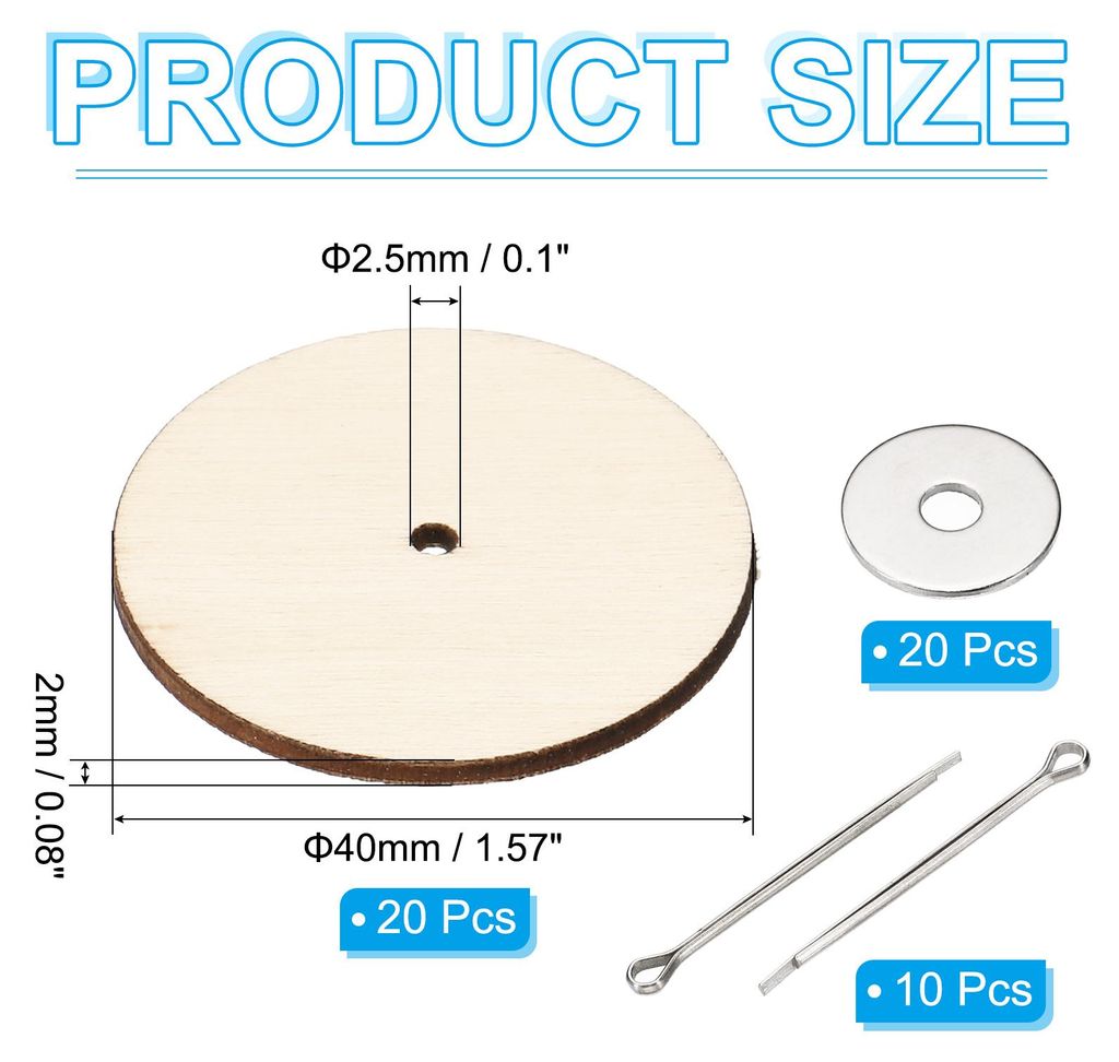 40mm Puppen-Gelenke, 10er Set abnehmbare Splinte und Faserplatten fš¹r die Herstellung von B?ren-Gliedma?en, Kopf-Gelenke fš¹r DIY-Bastelzubeh?r