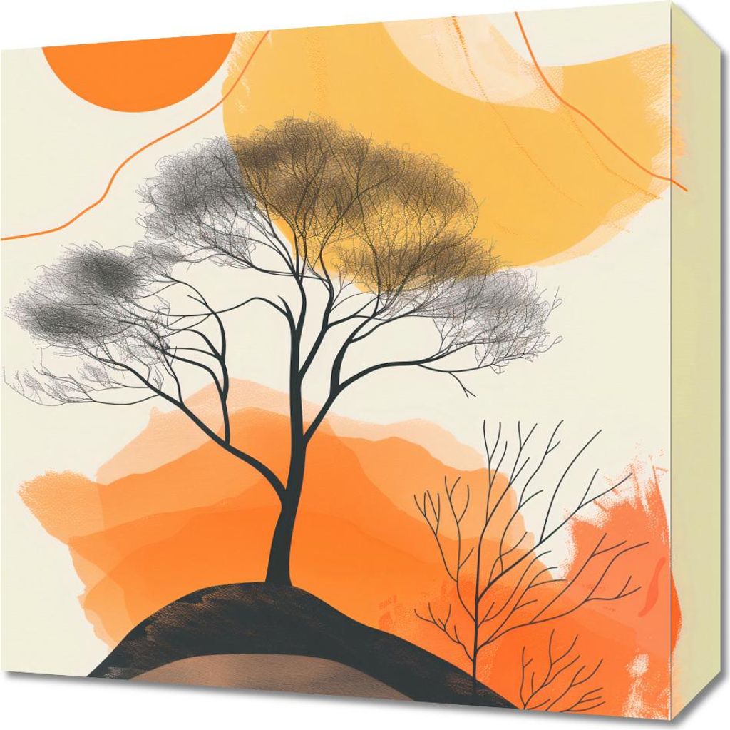 Bild 40x40cm Baum im Raum