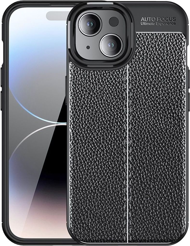 König Design Hülle kompatibel mit Apple iPhone 15 Plus Kunststoff Soft Handyhülle - Handy Case Schwarz