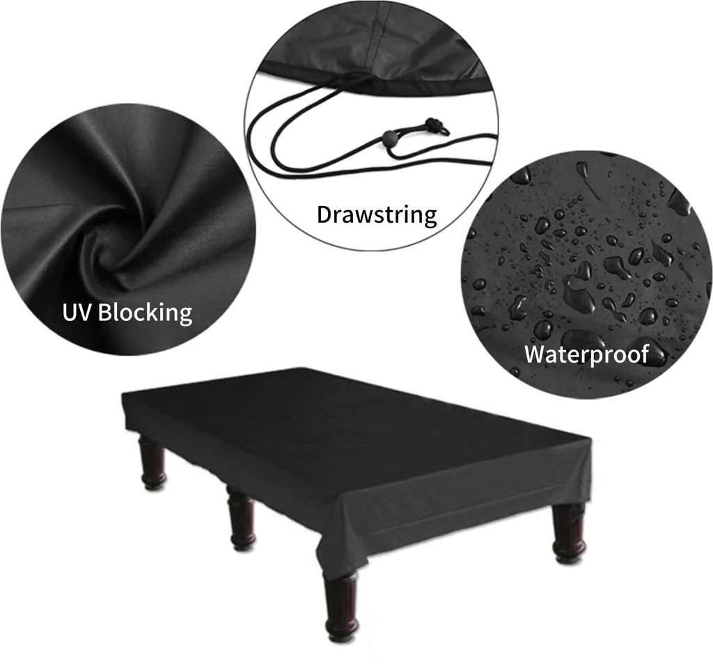 Housse de Billard Anti-Poussière et Étanche pour Table de 8 Pieds
