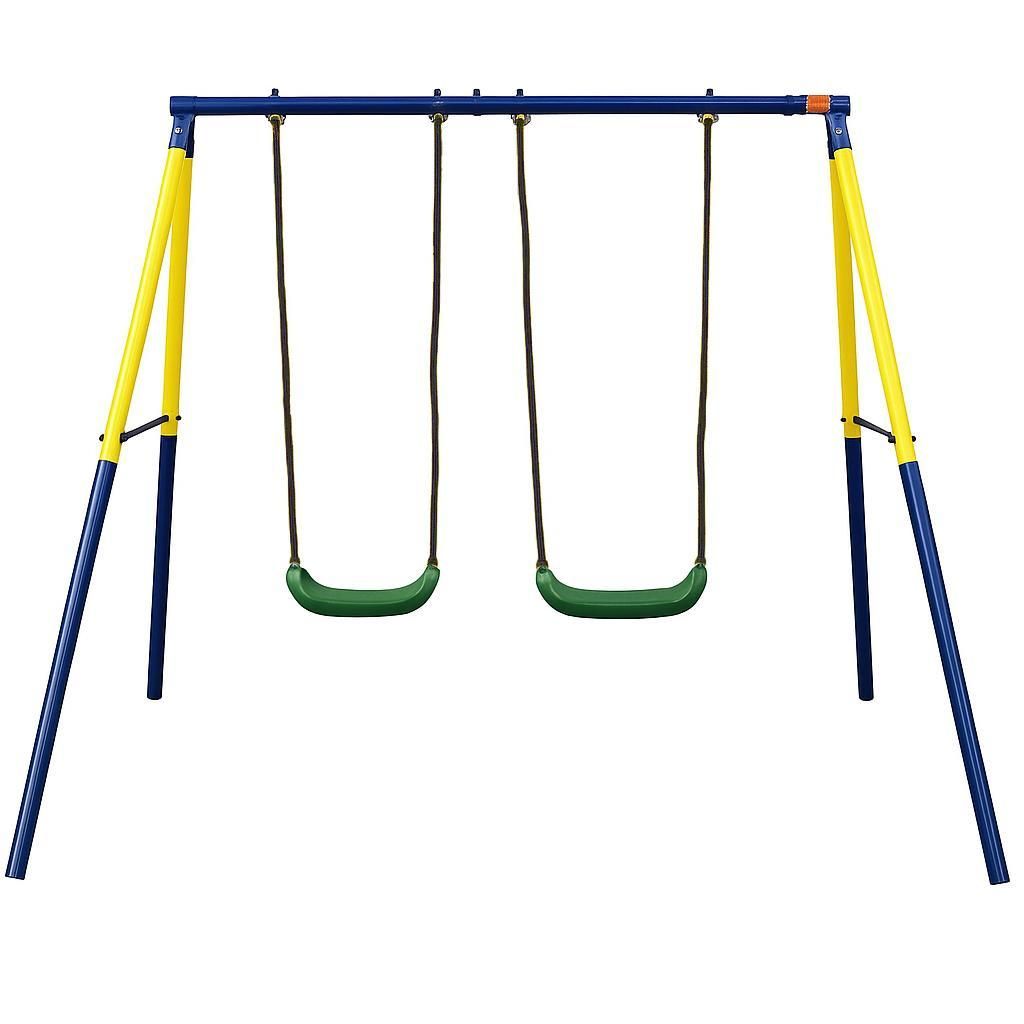 Extralink Doppelschaukel mit Gestell Spielplatz 248 x 187 x 185 cm