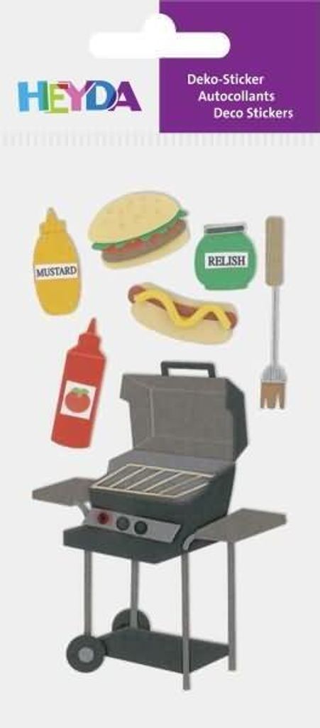 HEYDA 203780730 Stick-On's-Mix BBQ 75 x 165 cm