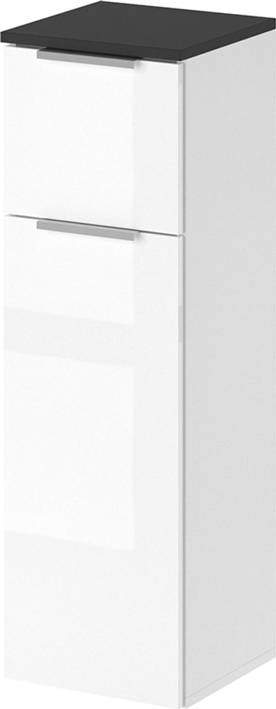 Midischrank Vicco Otis Weiß Hochglanz 30 x 95 cm, Model 29983