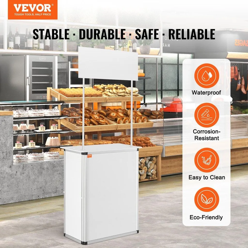 Table de bar pliable pour promotion retail et stand de conférence