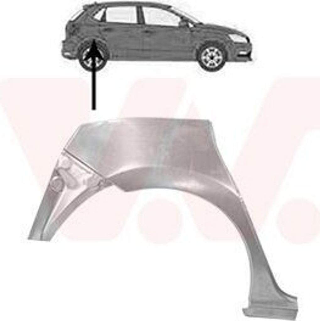 VAN WEZEL Seitenwand Reparaturblech für VW Polo Schrägheck (6R1, 6C1) Polo Limousine (602, 604, 612, 614)