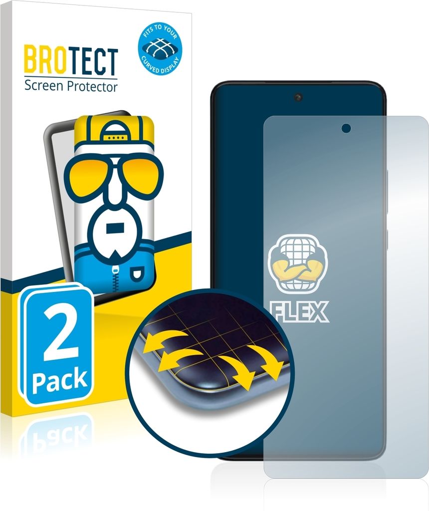 2x BROTECT Fullscreen Schutzfolie für Motorola Edge 30 Displayschutz Folie Fullcover Klar Transparent